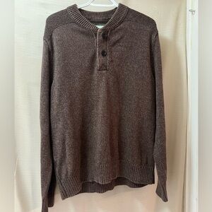Eddie bauer men’s brown button up sweater size xl